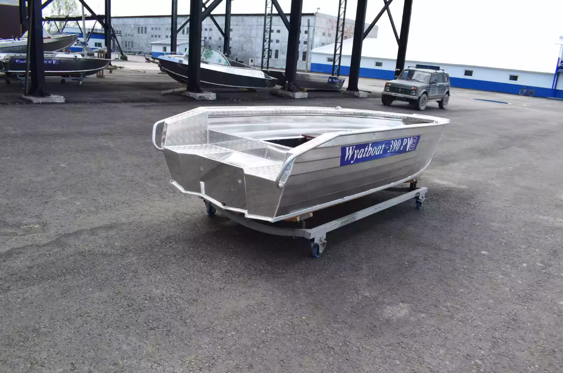 Алюминиевая лодка Wyatboat-390Р Увеличенный борт в Челябинске