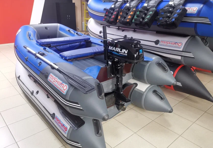 КОМПЛЕКТ ЛОДКА MISHIMO LITE 315 + МОТОР 5л.с в Челябинске