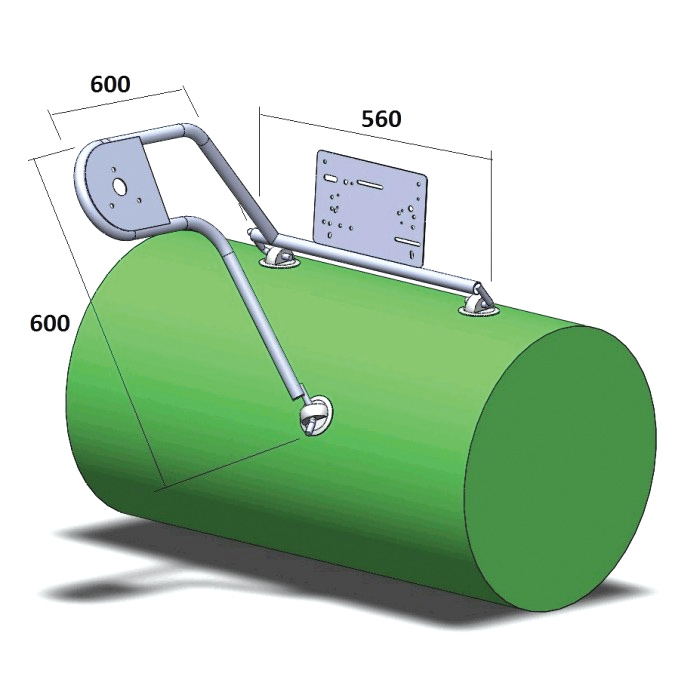 Стойка рулевая с креплением на баллон надувной лодки 25мм в Челябинске
