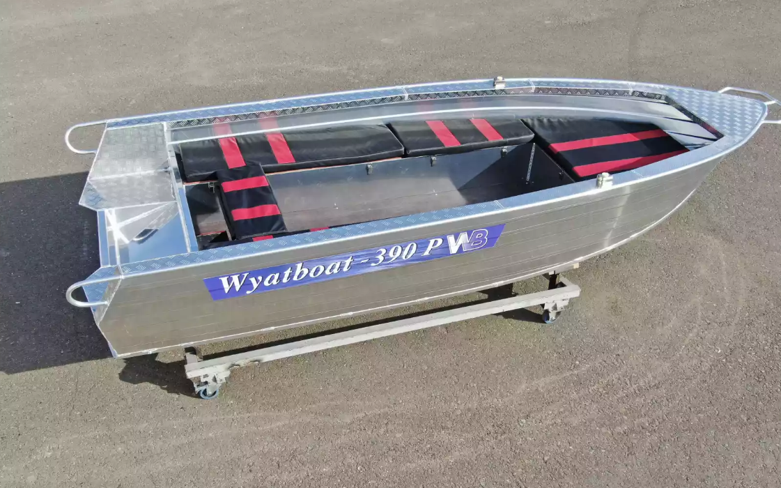 Алюминиевая лодка Wyatboat-390РМ увеличенный борт в Челябинске
