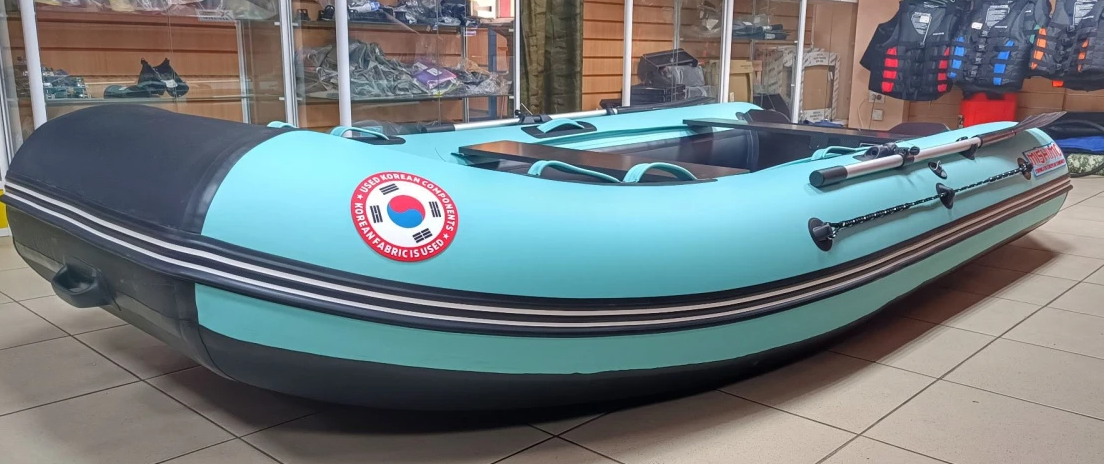 КОМПЛЕКТ ЛОДКА MISHIMO LITE 350 + МОТОР 9,8 Л.С. в Челябинске