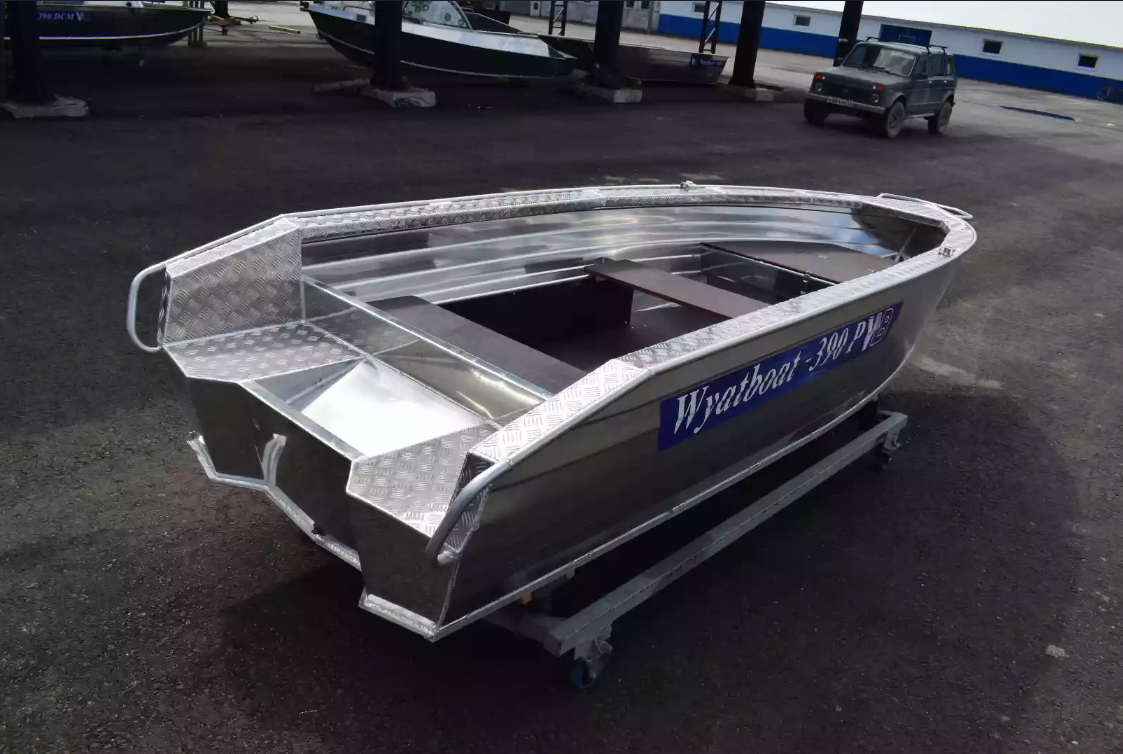 Алюминиевая лодка Wyatboat-390Р Увеличенный борт в Челябинске