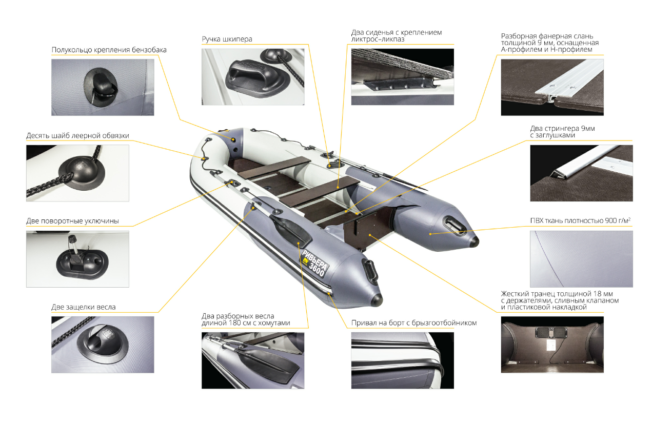 Лодка Ривьера Компакт 3600 СК в Челябинске
