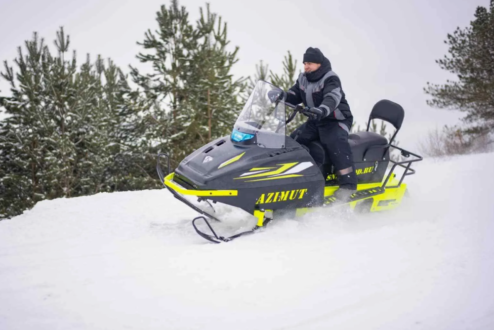 Миниснегоход Бурлак Азимут 24 л.с. , эл.запуск, реверс, тормоз гидравл, капот черный в Челябинске