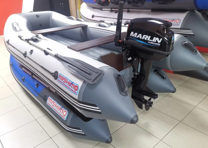 КОМПЛЕКТ ЛОДКА MISHIMO LITE 350 + МОТОР 9,8 Л.С. в Челябинске