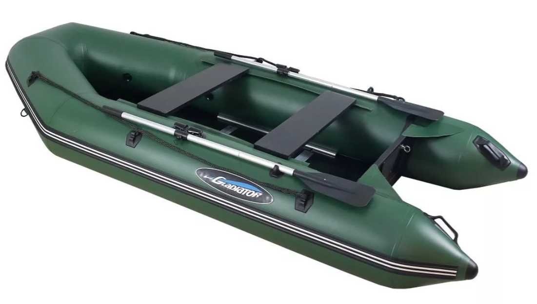 МОТОРНО-ГРЕБНАЯ ЛОДКА ПВХ GLADIATOR А 340 ТК С ФАНЕРНЫМ ПОЛОМ в Челябинске