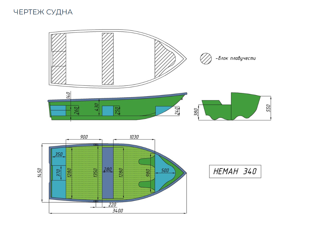 Стеклопластиковая лодка Neman-340 (тримаран) в Челябинске