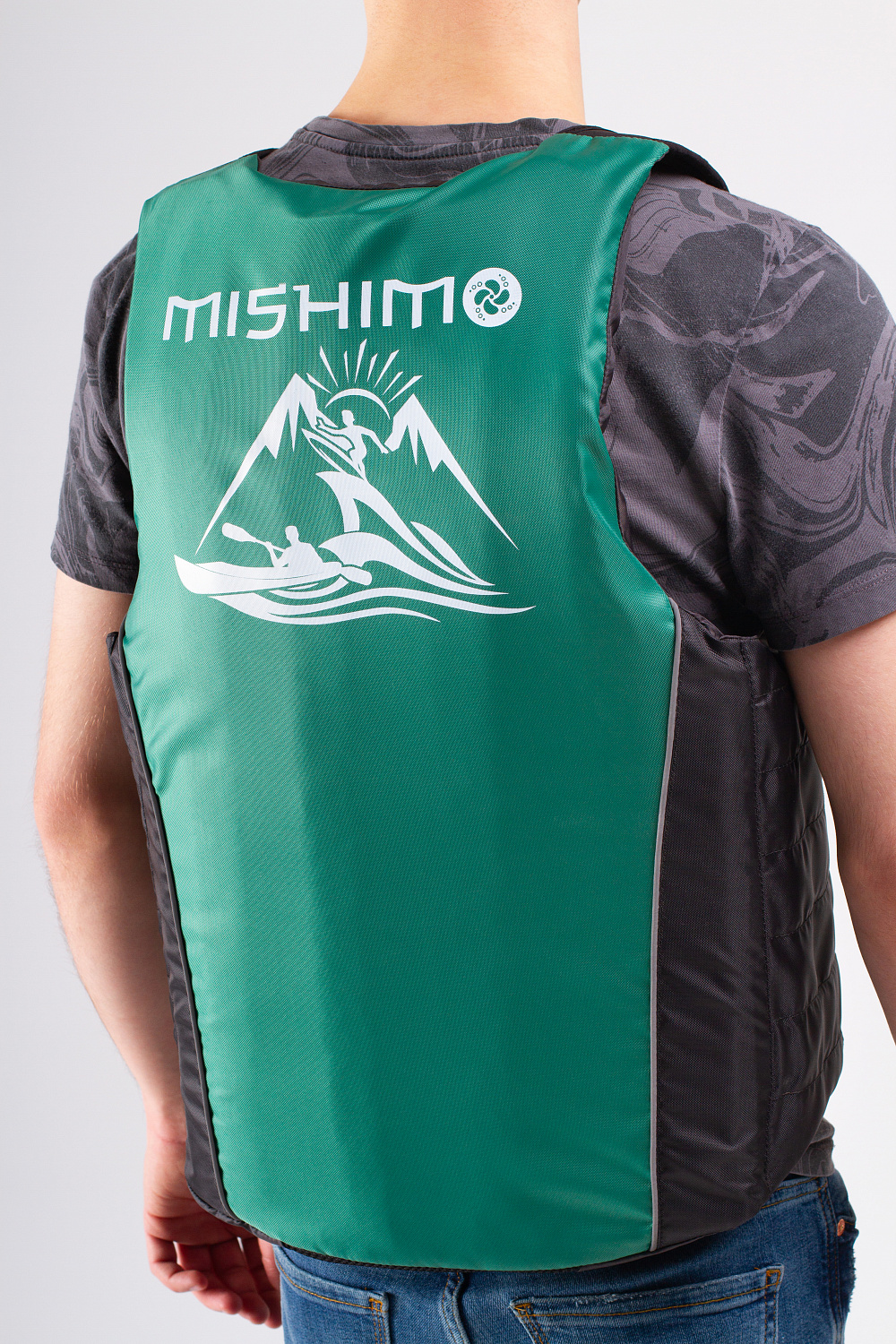 Жилет спасательный MISHIMO PRO Премиум качества Черно-зеленый в Челябинске