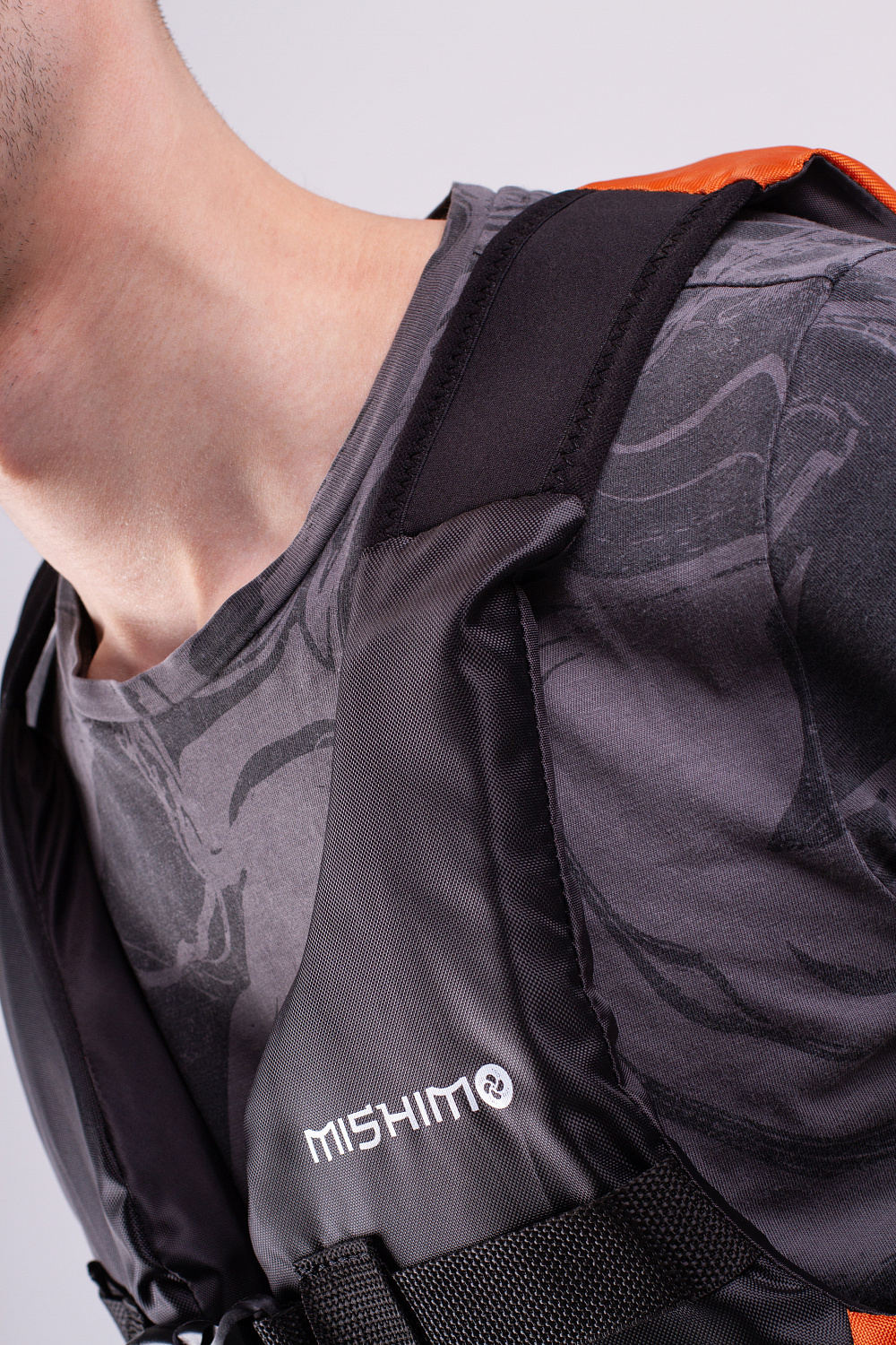 Жилет спасательный MISHIMO PRO Премиум качества Черно-оранжевый в Челябинске