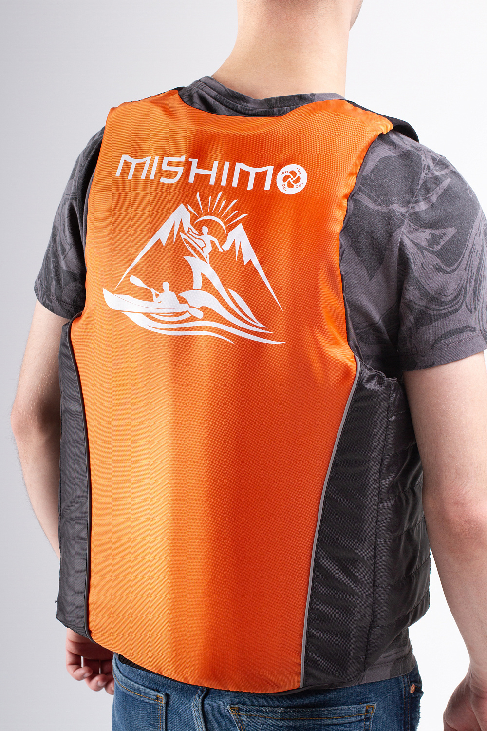 Жилет спасательный MISHIMO PRO Премиум качества Черно-оранжевый в Челябинске