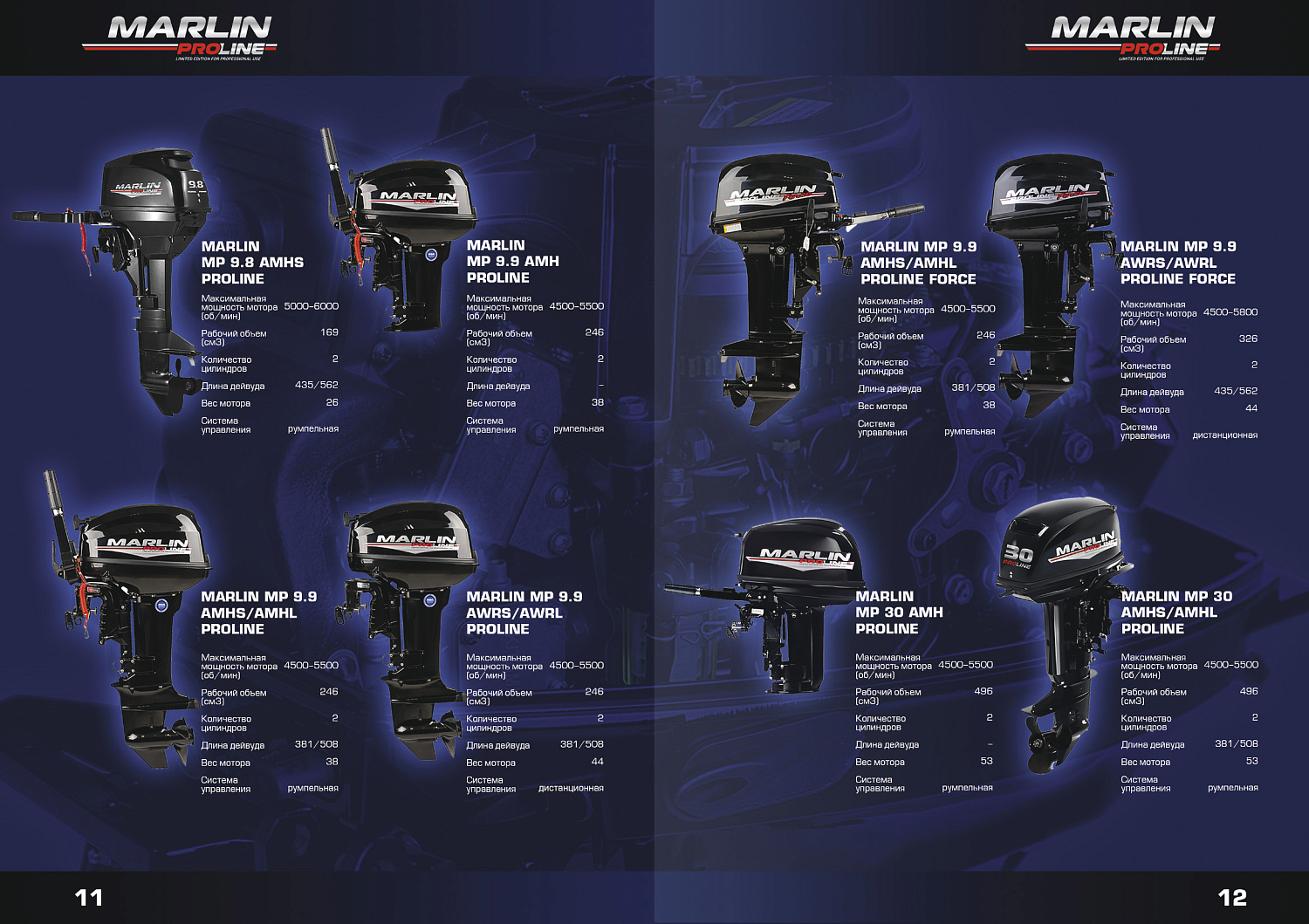 Лодочный мотор MARLIN PROLINE MP 9.9(20) AMHL FORCE в Челябинске